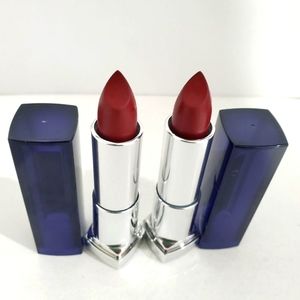 Lot of 2 Maybelline Color Sensational Bold Lipstick #795 Smoking Red